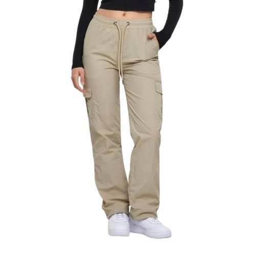 URBAN CLASSICS BEŻOWE SPODNIE BAGGY Z KIESZENIAMI PLUS SIZE 3XL JQA