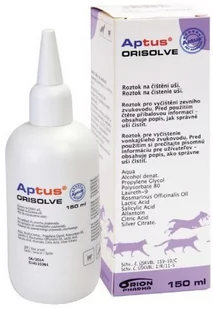 Aptus ORION PHARMA orisolve płyn do czyszczenia uszu 150ml KAPT002 - Pielęgnacja uszu i oczu zwierząt - miniaturka - grafika 1