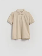 Koszulki dla chłopców - Reserved - T-shirt polo - beżowy - miniaturka - grafika 1