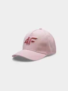 Czapki damskie - 4F, Czapka z daszkiem Snapback dziewczęca, 4FJSS23ACABF104-56S, Jasny Róż - grafika 1