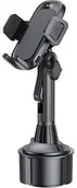 Uchwyty samochodowe do telefonów - Yesido Uchwyt samochodowy na telefon do gniazda na kubek, C195 Cup Holder, czarny - miniaturka - grafika 1