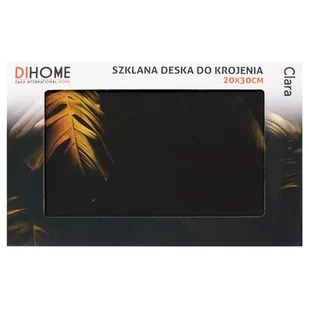 Deska do krojenia szklana 20 x 30 cm Clara czarno-złoty - Deski do krojenia - miniaturka - grafika 1