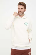 Bluzy męskie - Fila bluza męska kolor beżowy z kapturem gładka - miniaturka - grafika 1