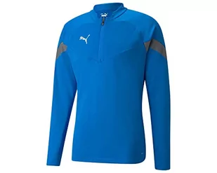 PUMA Męski t-shirt Teamfin, niebieski/srebrny, XL - Koszulki męskie - miniaturka - grafika 1