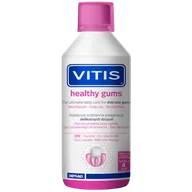 Płyny do płukania jamy ustnej - Vitis Healthy Gums, płyn do płukania jamy ustnej, bez alkoholu, 500 ml - miniaturka - grafika 1