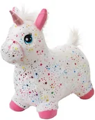 Zabawki na biegunach - KREA Hop And Bounce Plush Horse, Rainbow - miniaturka - grafika 1