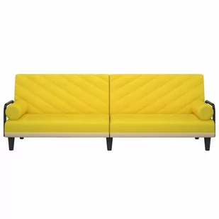 Rozkładana kanapa z podłokietnikami, jasnożółta, obita tkaniną Lumarko! - Sofy i kanapy - miniaturka - grafika 5