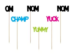 Party Deco Topper na tort Potworki 6 szt KPT16 - Urodziny dziecka - miniaturka - grafika 1