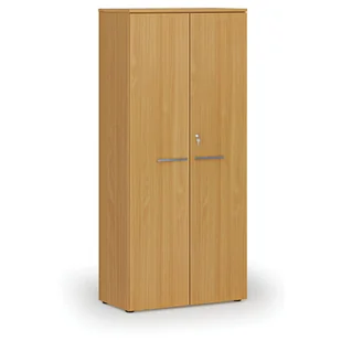 Szafa biurowa z drzwiami PRIMO WOOD, 1781 x 800 x 420 mm, buk - Szafy biurowe - miniaturka - grafika 1
