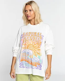 BILLABONG Podstawowa koszulka damska biała S/8 - Koszulki i topy damskie - miniaturka - grafika 1
