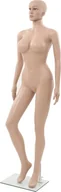 Manekiny wystawowe - Prolenta Premium Sexy Manekin Damski ze Szklaną Podstawą Beżowy 180 cm - miniaturka - grafika 1