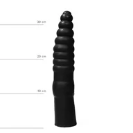 Dilda analne - ALL BLACK CZARNE ROWKOWANE DILDO ANALNE ALL BLACK 33CM D-222821 - miniaturka - grafika 1