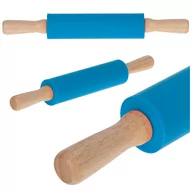 Pozostałe akcesoria kuchenne - Wałek do ciasta silikonowy 38cm niebieski - miniaturka - grafika 1