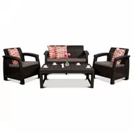 Meble ogrodowe - Zestaw Corfu 2-Set  LYON : Kolor - brąz/taupe kod: BK-004722 - miniaturka - grafika 1