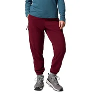 Spodnie damskie - Columbia Damskie spodnie polarowe Sequoia Grove, joggery, bogate wino, S/R - miniaturka - grafika 1