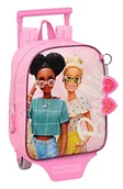 Plecaki - Safta BARBIE GIRL plecak z wózkiem, idealny dla dzieci w różnym wieku, wygodny i wszechstronny, jakość i wytrzymałość, 22x10x27 cm, różowy, Różowy, Estándar, Casual - miniaturka - grafika 1