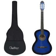Gitary akustyczne - vidaXL 12-częściowy zestaw z gitarą klasyczną niebieski 4/4 39 70109 - miniaturka - grafika 1
