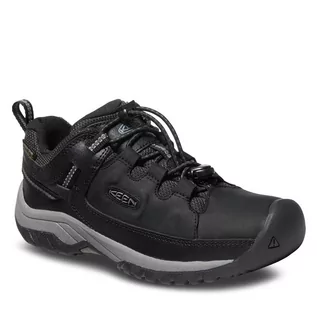 Buty dla chłopców - Trekkingi Keen Targhee Low Wp 1027399-1 Black/Steel Grey - grafika 1