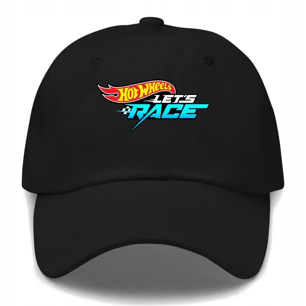Czapka Dziecięca LET'S RACE HOTWHEELS Dla Fana Na Prezent Wzory Czarna