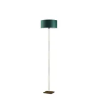 Lampy stojące - Złota lampa stojąca w stylu urban jungle MEKSYK z abażurem w kolorze butelkowej zieleni - miniaturka - grafika 1