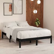 Łóżka - shumee Rama łóżka czarna lite drewno sosnowe 120 x 200 cm - miniaturka - grafika 1