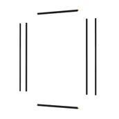 Akcesoria do armatury i ceramiki - Sensea Profile drzwi przesuwnych czarne Easy 120 X 190 - miniaturka - grafika 1