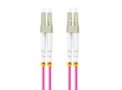 Pozostałe akcesoria sieciowe - Lanberg, Patchcord światłowodowy mm lc/upc-lc/upc duplex 3.0mm om4 50/125 lszh 0.5m fioletowy lanberg - miniaturka - grafika 1