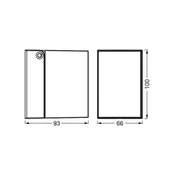 Lampy ogrodowe - OSRAM Kinkiet zewnętrzny ENDURA CLASSIC CUBE, możliwość ściemniania, chromowy / srebrny, aluminium, nowoczesny - miniaturka - grafika 1