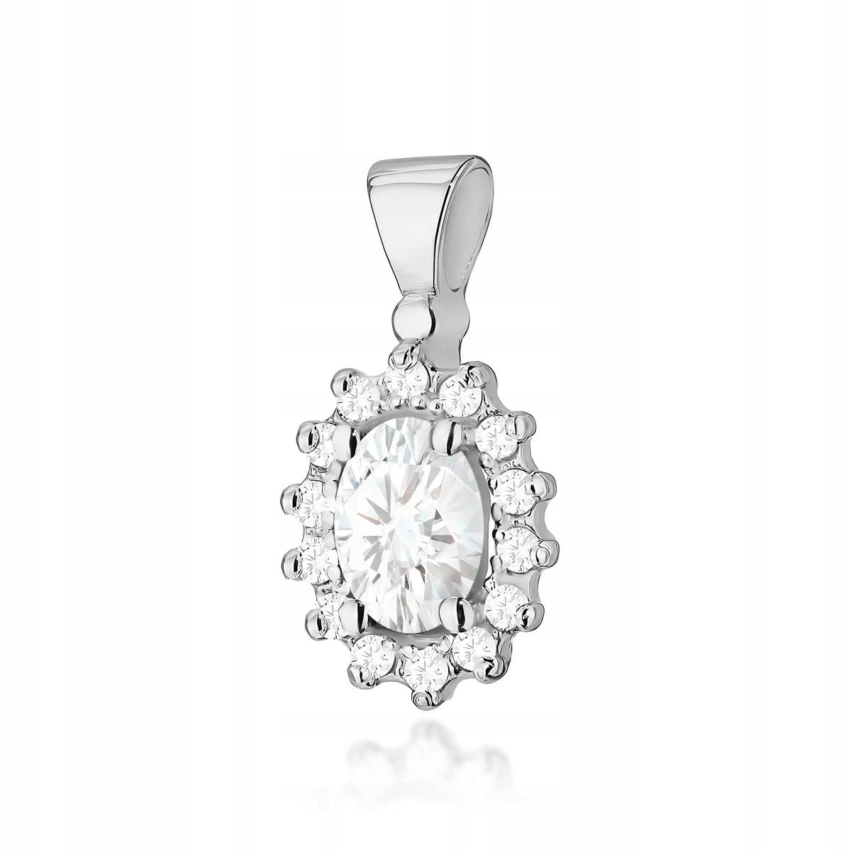 Zawieszka złota dla kobiety 585 z diamentem białe złoto elegancka dla mamy