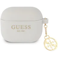 Akcesoria do słuchawek - Guess Guess GUA3LSC4EG AirPods 3 cover szary/grey Silicone Charm 4G Collection GUE001949-0 - miniaturka - grafika 1