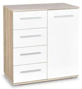 Komoda C5 - biała + dąb sonoma mat A5-D46 - Inne meble do salonu - miniaturka - grafika 1