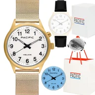 Smartwatch - Pacific HMA-0002-05 z dwoma paskami Czarny, Złoty - miniaturka - grafika 1