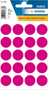Herma wielofunkcyjne etykiety okrągłe, papier o średnicy 8 mm (opakowanie 540) 19 mm rund papier, 100 sztuk, rosa rosa/matowy - Etykiety do drukarek - miniaturka - grafika 1