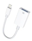 Czytniki kart pamięci - BOUTOP Adapter do Kamery USB na Lightning z Funkcją OTG do iPhone iPad – Biały - miniaturka - grafika 1