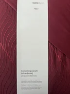 Pościel - Elegancka pościel 200x220 Home&You żakardowa czerwona Elsie wypukły wzór - miniaturka - grafika 1