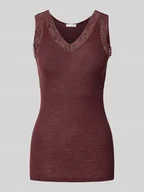 Bielizna nocna - Top z obszyciem z koronki - miniaturka - grafika 1