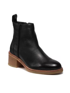 Botki damskie - Clarks Botki Cologne Zip 261614914 Czarny - grafika 1