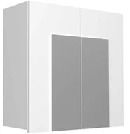 Biurka - Szafka nad umywalkę z lustrem 60cm Biała - miniaturka - grafika 1