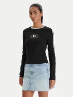 Bluzki damskie - Guess Jeans Bluzka W6RI17 J1314 Czarny Regular Fit - miniaturka - grafika 1