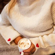 Swetry damskie - TEMU Damski Sweter z Golfem, Długi Rękaw, Gładki, Żebrowany, Miękki i Wygodny z Wyszukanym Haftem w Kształcie na Kołnierzu, Idealny na Każdą Okazję: - miniaturka - grafika 1