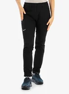 Odzież trekkingowa damska - Spodnie trekkingowe damskie Salewa Puez Dolomitic 2 DST Reg Pant - black out - miniaturka - grafika 1