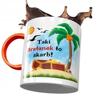 Kubki - Kubek Pomarańczowy Dla Bratanka Idealny Na Prezent z Nadrukiem ze Zdjęciem + Opakowanie na prezent (wzór 02) - miniaturka - grafika 1