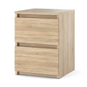 Szafki nocne - Szafka nocna nowoczesna 2 szuflady stolik do sypialni nakastlik sonoma - miniaturka - grafika 1
