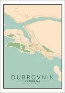 Plakaty - Dubrownik mapa kolorowa - plakat 61x91,5 cm - miniaturka - grafika 1