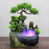 Fontanny ogrodowe - Domowa Fontanna Dekoracyjna Drzewo Podświetlane Ps - miniaturka - grafika 1