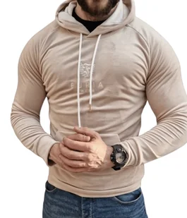 Bluza męska beżowa Furia - Bluzy męskie - miniaturka - grafika 1
