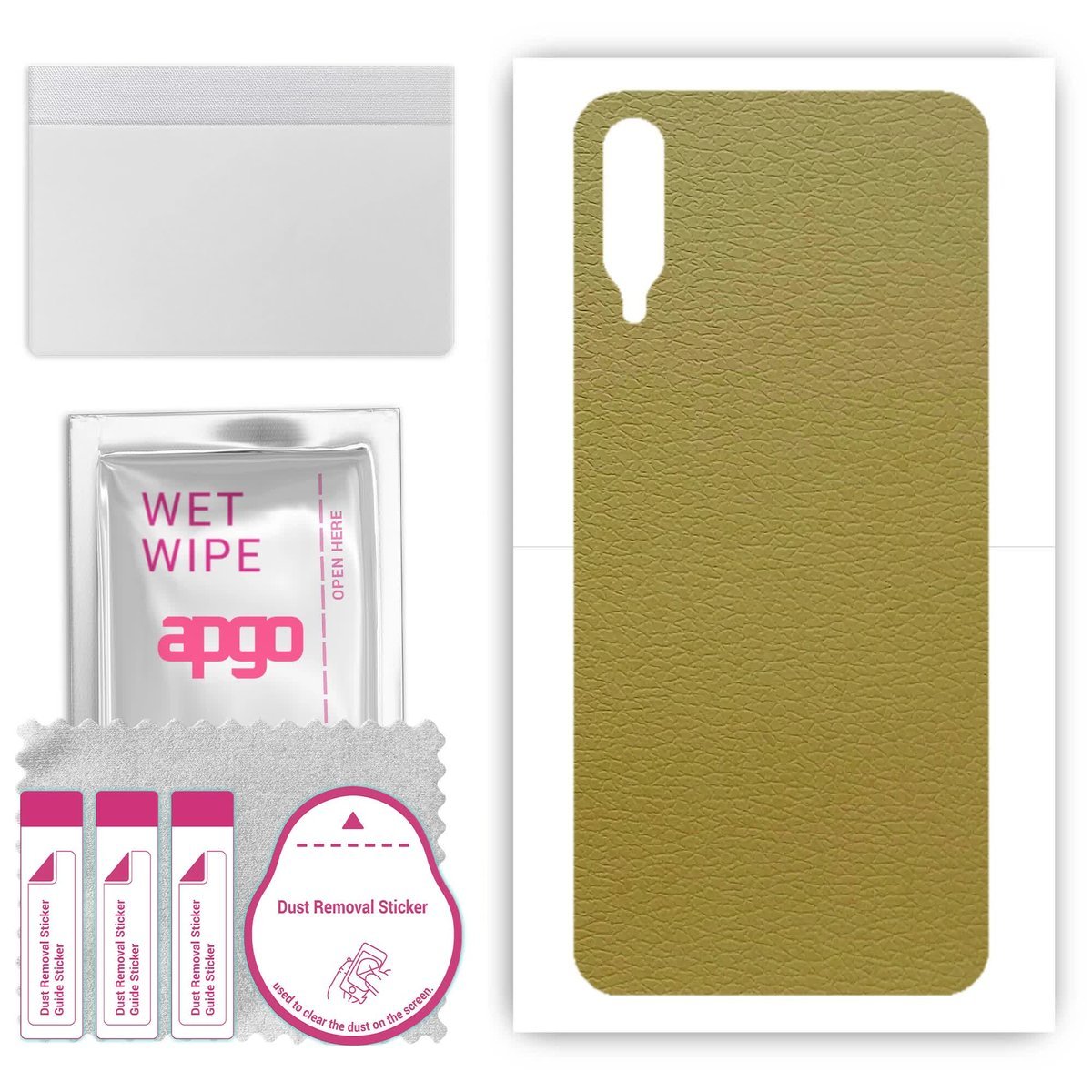 Folia naklejka skórka strukturalna na TYŁ do Samsung Galaxy A30s - Skóra Oliwkowa - apgo SKINS