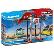 Klocki - Playmobil Miasto Akcji - Cargo Crane with Container 70770 - miniaturka - grafika 1