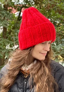 Zimowa wełniana czapka Buran 100% wełna z Peru karminowy czerwony - Czapki damskie Zimowa wełniana czapka Buran 100% wełna z Peru karminowy czerwony - Czapki damskie - miniaturka - grafika 1