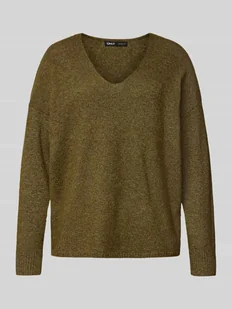 Sweter o kroju regular fit z dekoltem w serek model ‘RICA LIFE’ - Swetry damskie - miniaturka - grafika 1